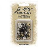 Tim Holtz Idea-Ology, Tiny Metal Bells 18/Pkg Nickel & Copper (TH94201)