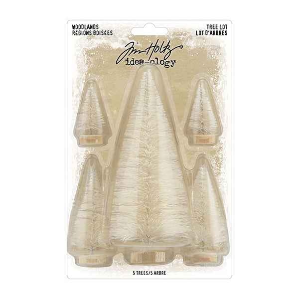 Tim Holtz Idea-Ology, Woodland Tree Lot 5/Pkg, Natural 1.5" To 5" (TH94211)