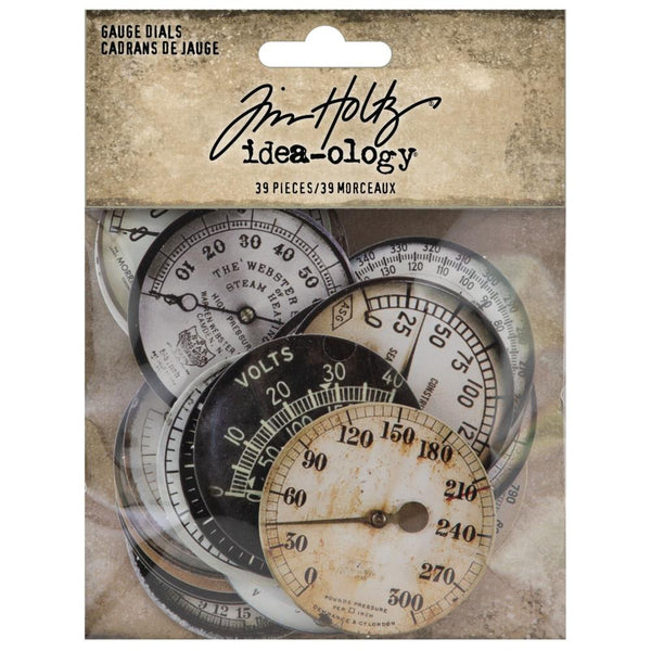 Tim Holtz Idea-Ology, Gauge Dials, 39/Pkg (TH94225)