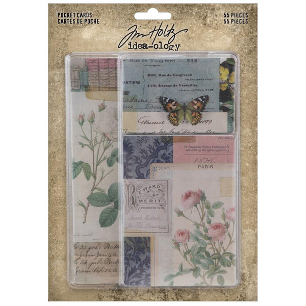 Tim Holtz Idea-Ology Pocket Cards, 55/Pkg (TH94226)