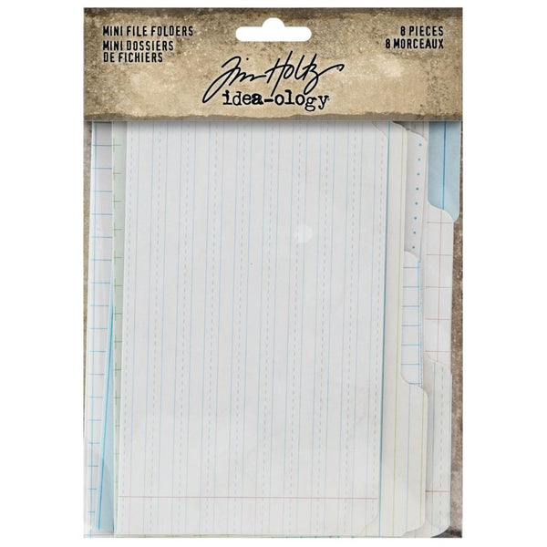 Tim Holtz Idea-Ology, Mini File Folders, 8/Pkg (TH94232)