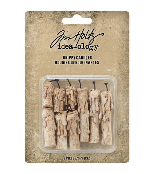 Tim Holtz Idea-Ology, Resin Drippy Candles 9/Pkg, 1.125" To 2"