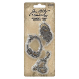 Tim Holtz Idea-Ology Metal Adornments 3/Pkg, Ornate