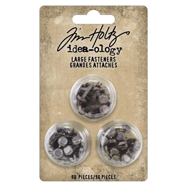 Tim Holtz Idea-Ology Metal Large Fasteners, Antique Silver, Copper & Brass