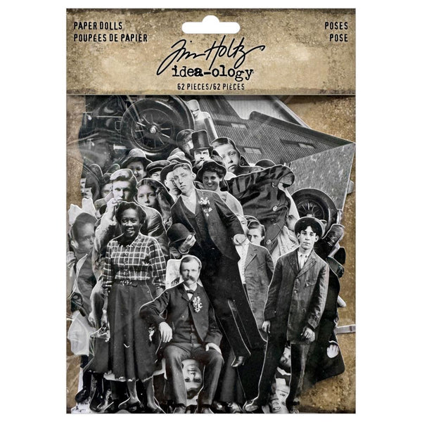Tim Holtz Idea-ology Paper Doll Poses, 62 Pieces
