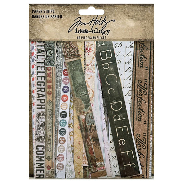 Tim Holtz Idea-ology Paper Strips, 89 Pieces