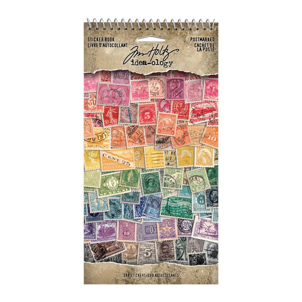 Tim Holtz Idea-ology Sticker Book, 288/Pkg, Postmarked (TH94387)