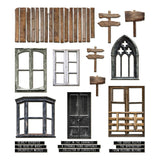Tim Holtz Idea-Ology Baseboards Frames 36/Pkg, Halloween (TH94434)