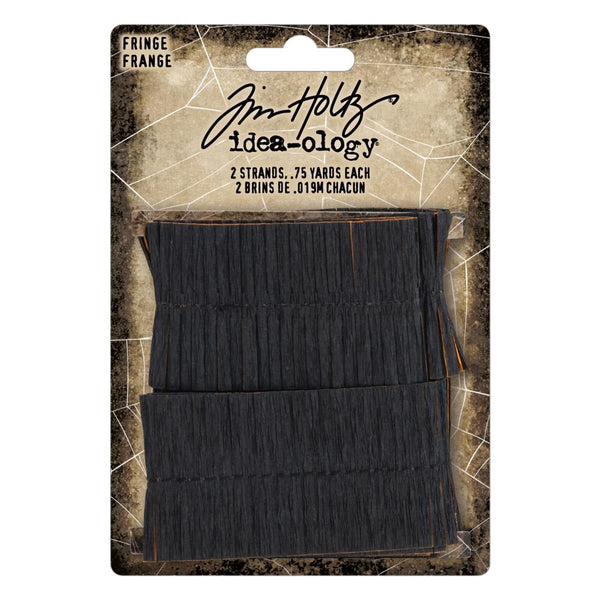 Tim Holtz Idea-Ology Fringe 1.5yd 2/Pkg, Halloween (Black & Orange) (TH94436)