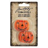 Tim Holtz, Idea-Ology Resin Jack-O-Lanterns 2/Pkg, 1.25"X1" (TH94439)