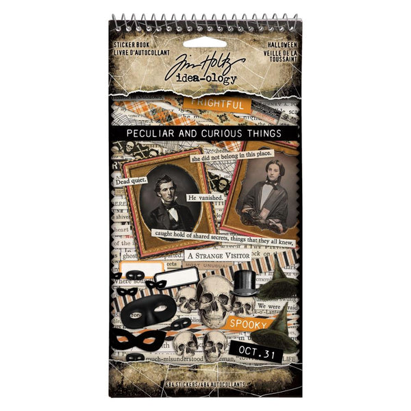 Tim Holtz Idea-Ology, Sticker Book 4.5"X8.75" 484/Pkg, Peculiar And Curious Things (TH94442)