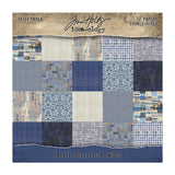 Tim Holtz Idea-ology, Double-Sided Cardstock 12"X12" 12/Pkg, Palette Collection: Indigo (TH94462)