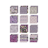 Tim Holtz Idea-ology, Double-Sided Cardstock 8"X8" 12/Pkg, Palette Collection: Purple (TH94478)