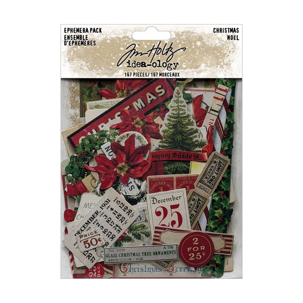 Tim Holtz Idea-Ology, Ephemera Pack Die-Cuts 167/Pkg, Christmas (TH94492)