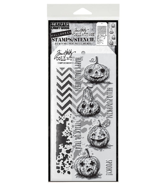 Tim Holtz Mixed-Media Stamps & Stencil, Set #27