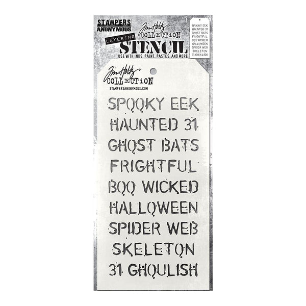 Tim Holtz Layered Stencil 4.125"X8.5", Halloween (THS027)