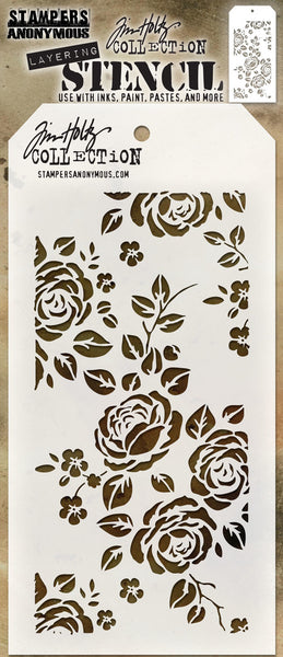 Stampers Anonymous , Tim Holtz Layered Stencil 4.125"X8.5", Roses