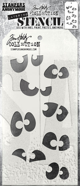 Stampers Anonymous, Tim Holtz Layered Stencil 4.125"X8.5", Peekaboo