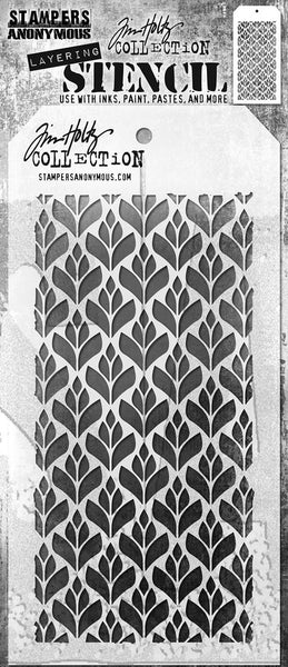 Tim Holtz Layered Stencil 4.125"X8.5", Deco Floral (THS182)