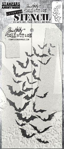 Tim Holtz Layered Stencil 4.125"X8.5", Batty (THS184)