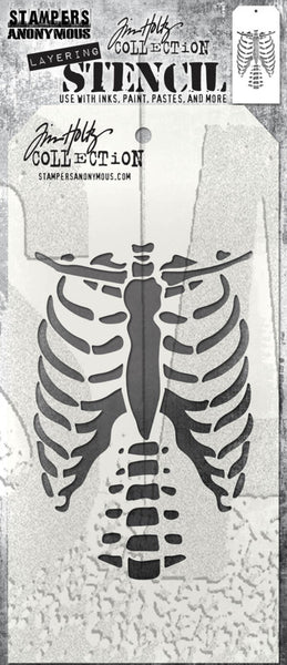 Tim Holtz Layered Stencil 4.125"X8.5", Bone (THS185)
