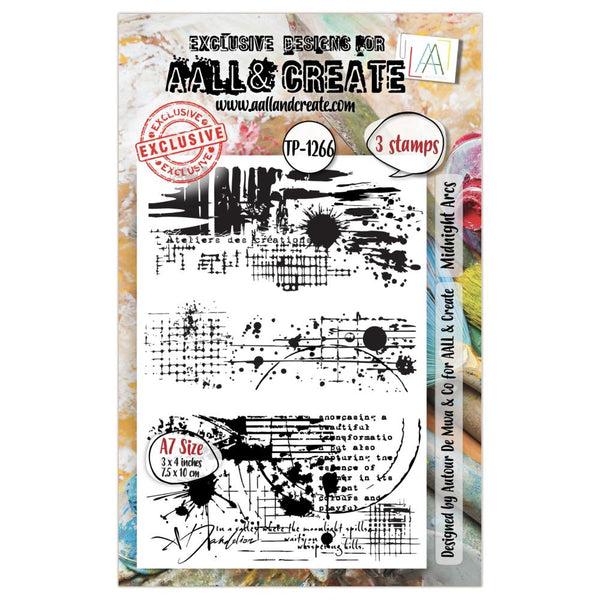 AALL & Create, A7 Clear Stamp by Autour De Mwa & Co., Midnight Arcs (TP-1266)