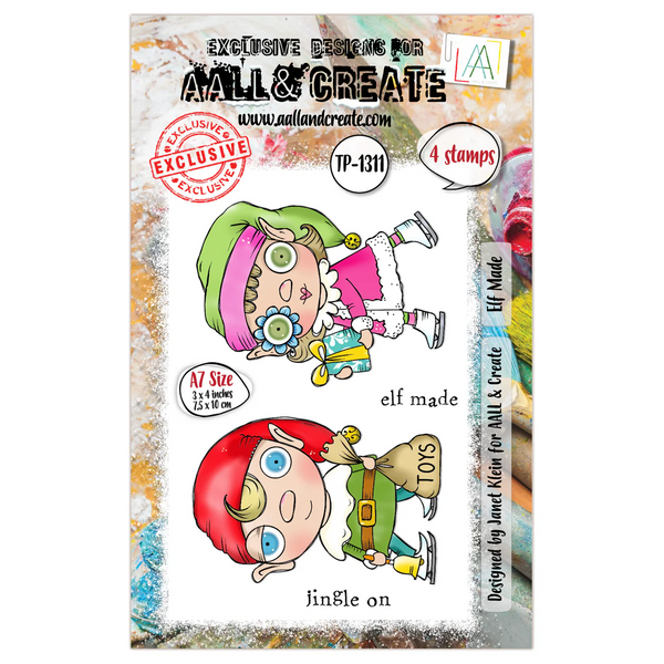AALL & Create, A7 Clear Stamp by Janet Klein, Elf Made (#TP-1311)