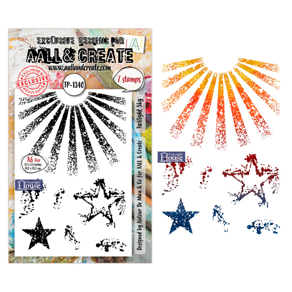AALL & Create, #TP-1340, Twilight Sky, A6 Clear Stamp, Designed by Autour De Mwa & Co. (Copy)