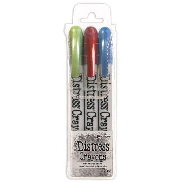 Tim Holtz Distress Crayon Pearl Set, Holiday Set# 3