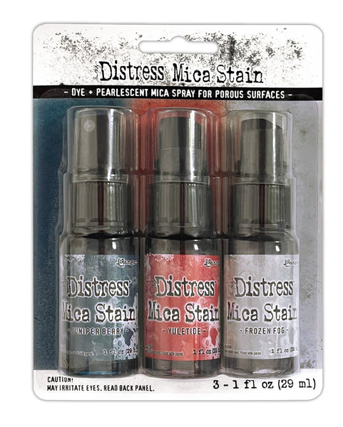 Tim Holtz Distress Mica Stain Set, Holiday Set #7 (Juniper Berry, Yuletide & Forzen Fog)