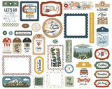 Echo Park Frames & Tags Ephemera 34/pkg, It's Time To Travel (TTT494025)