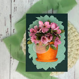 Spellbinders Etched Dies By Susan Tierney-Cockburn, Azalea And Garden Pot With Ladybugs (S5-636)