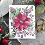 Spellbinders, Stencil & Die Bundle, The Glimmer for the Holidays Collection, Glimmer Hot Foil Plate and Stencil Bundle, Full Bloom Poinsettia (BD-0774)