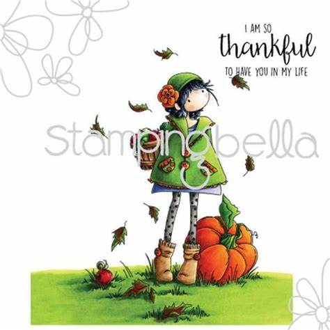 Stampingbella, Cling Stamps, Tiny Townie Fay Loves Fall