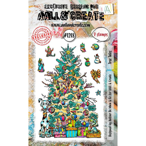 AALL & Create, #1218, Tree Tales, A6 Photopolymer Clear Stamp Set by Autour De Mwa