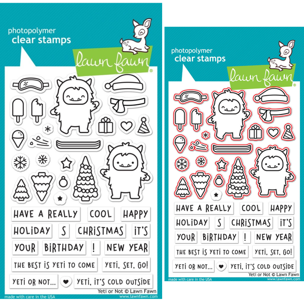 Lawn Fawn, Stamps & Dies Bundle, Yeti or Not (LF2027 & LF2028)