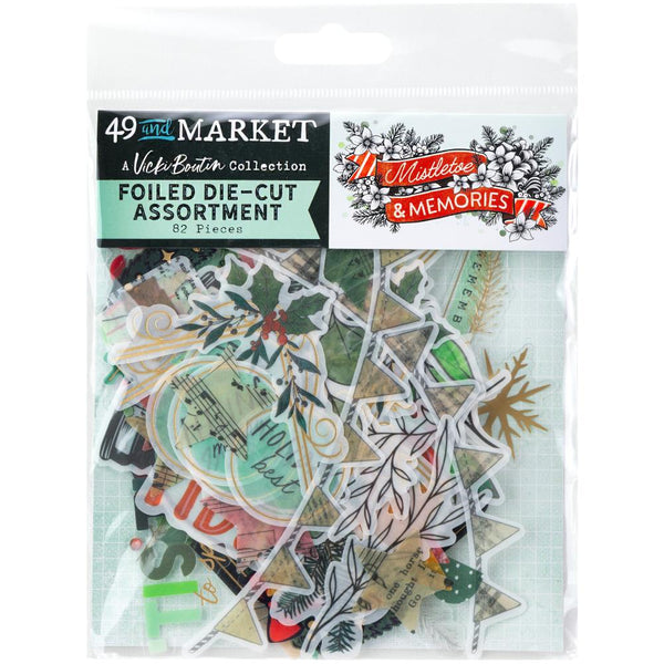 49 And Marketing Die-Cuts, Foiled, Mistletoe And Memories (VBM-32710)