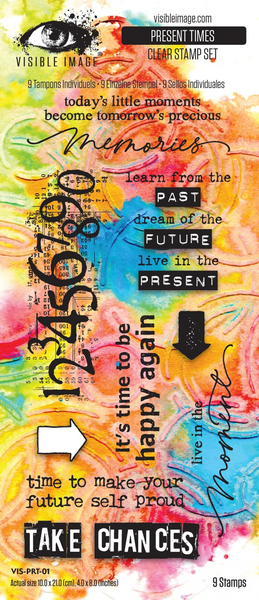 Visible Image, 4x8 inches Clear Stamps, Present Times - Scrapbooking Fairies