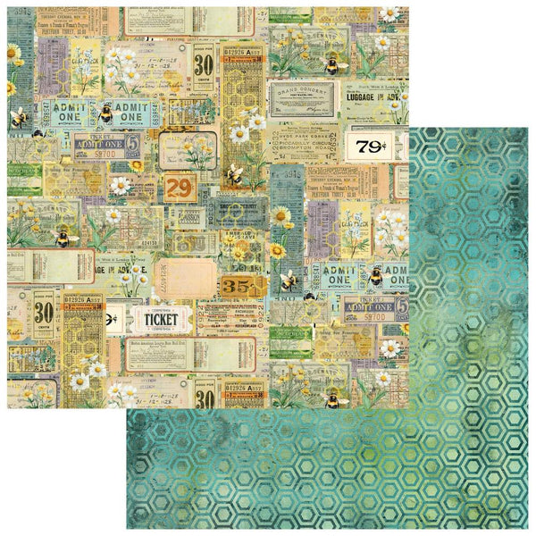 49 And Market, Botanical Buzz, Double-Sided Cardstock 12"X12", Vibrant (DBV-32321)