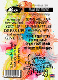 Visible Image, Clear Stamps, A6 Stamp Set, Brave and Strong (W02390)