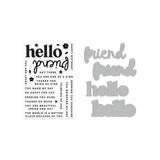 Hero Arts, Clear Stamps & Dies Bundle, Hello Friend (WB1186)