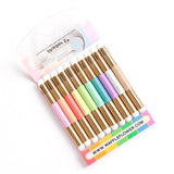Waffle Flower Craft Tools, Shader 1+ Double-ended Slanted Round Tip Brushes (Rainbow Pack) (WFT054)