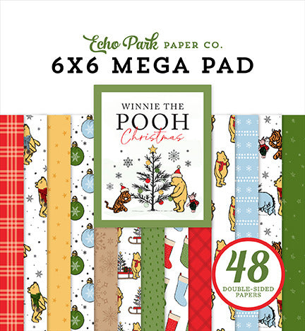 Echo Park, Cardmakers MegaPad 6"X6", Winnie The Pooh Christmas (WPC386031) - Scrapbooking Fairies
