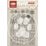 Stamperia, Clear Stamps, Gear Up For Christmas, Cozy Houses