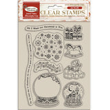 Stamperia, Clear Stamps, Gear Up For Christmas, Snowglobes