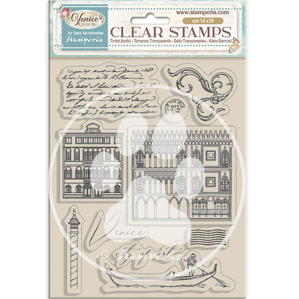 Stamperia, Acrylic Clear Stamps, Venice City of Art, Elements (WTK222)