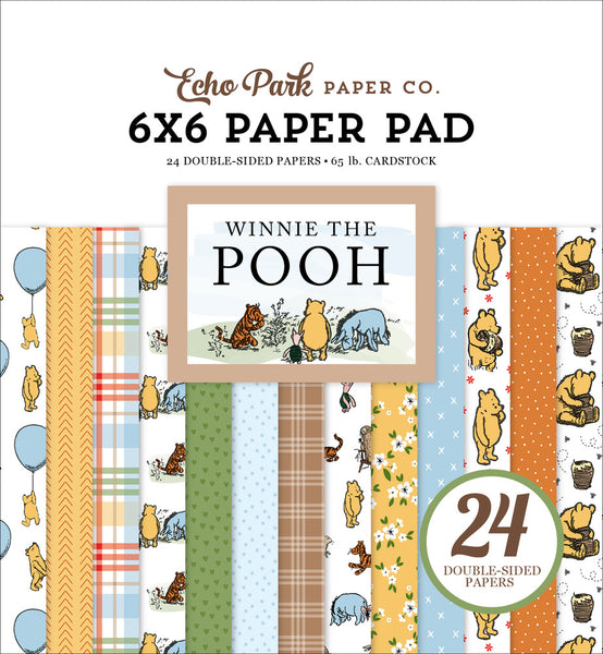Echo Park Double-Sided Paper Pad 6"X6" 24/Pkg, Winnie The Pooh