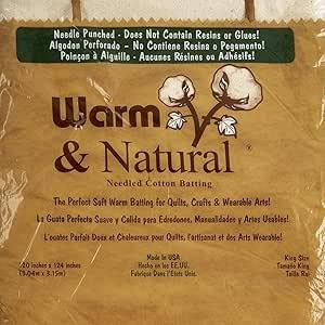 The Warm Company, Warm & Natural Cotton Batting, Craft Size 34"X45"