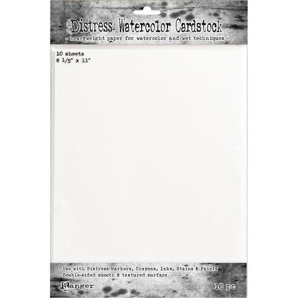 Tim Holtz Distress Watercolor Cardstock 10/Pkg, 8.5"X11" (TDA53927)