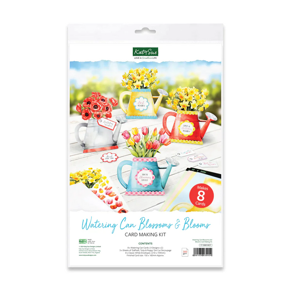 Katy Sue, Watering Can Blossoms and Blooms, Card Making Kit (300 gsm)